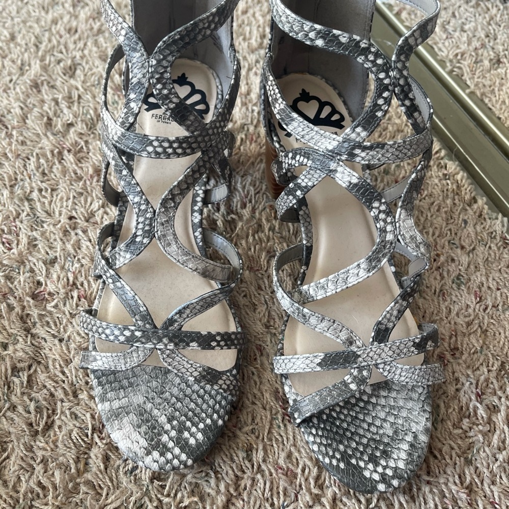 Snakes skin heels